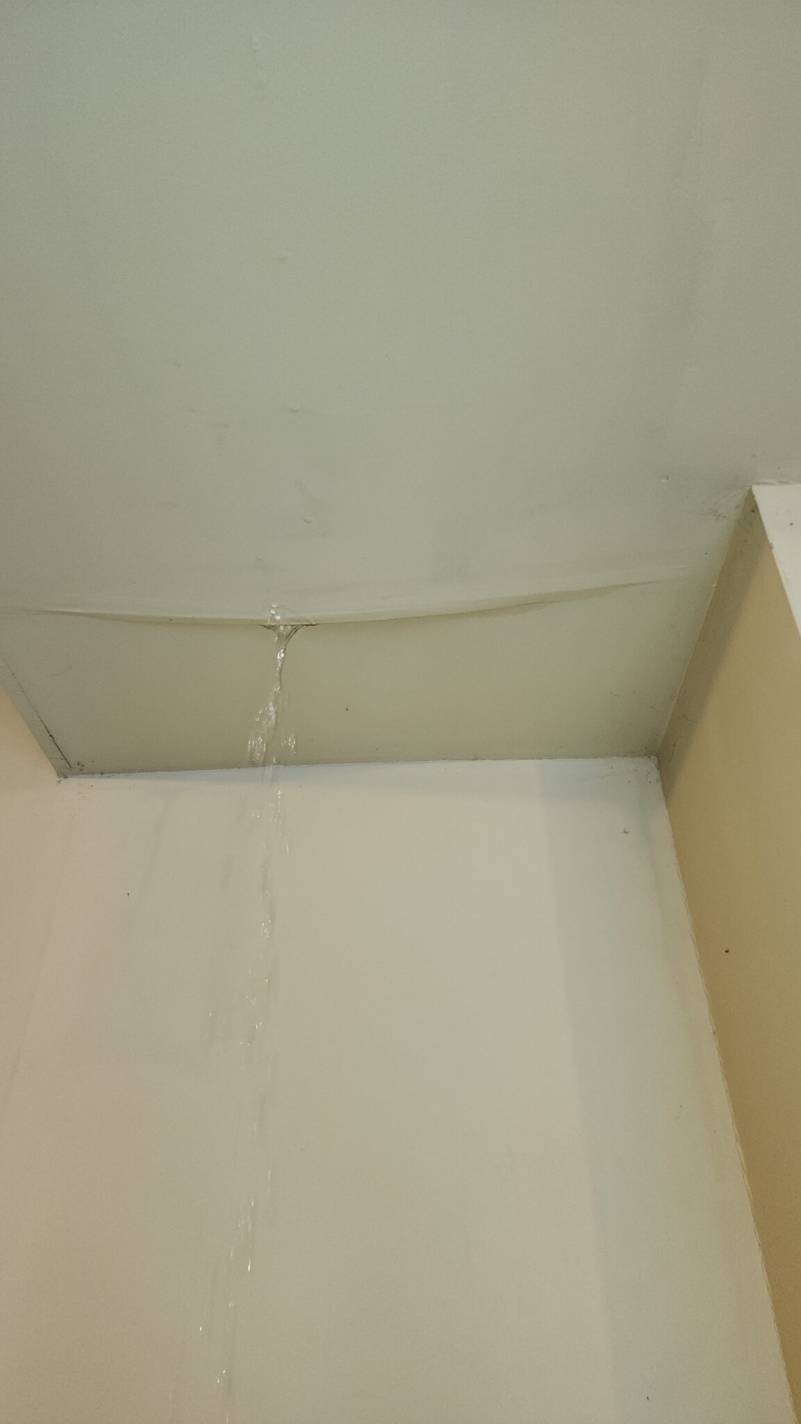 Burst Frozen Pipes cause ceiling damge