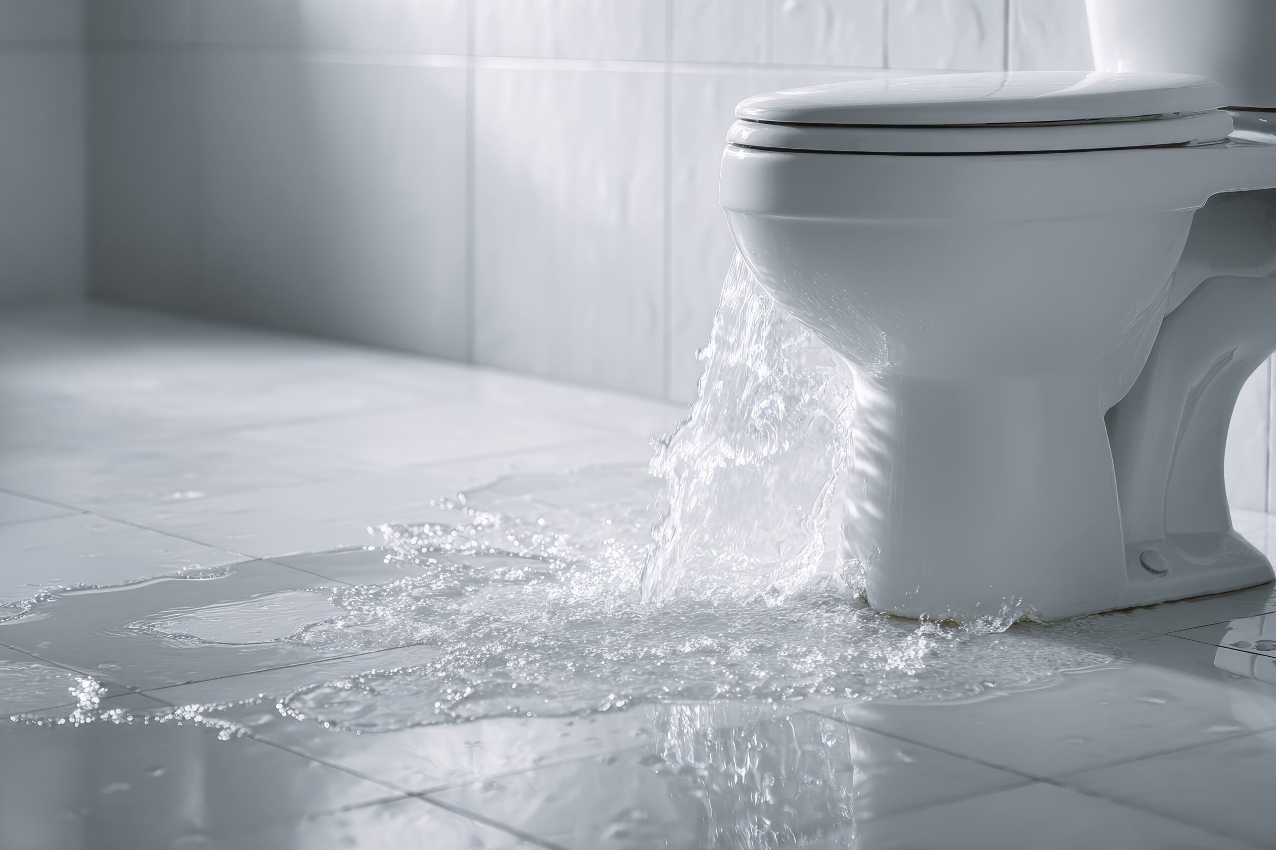 Toilet overflow water damage