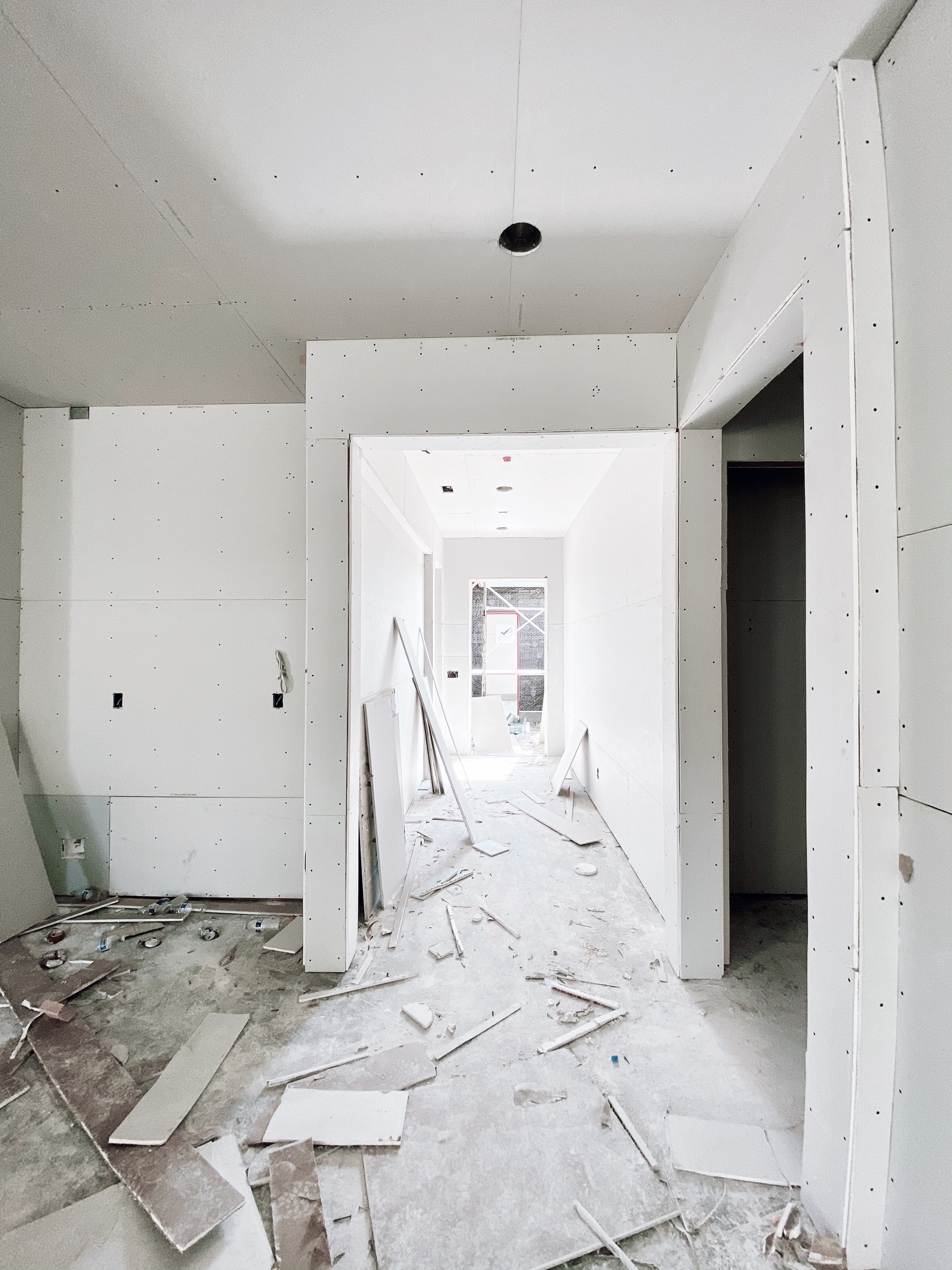 New drywall post water damage.