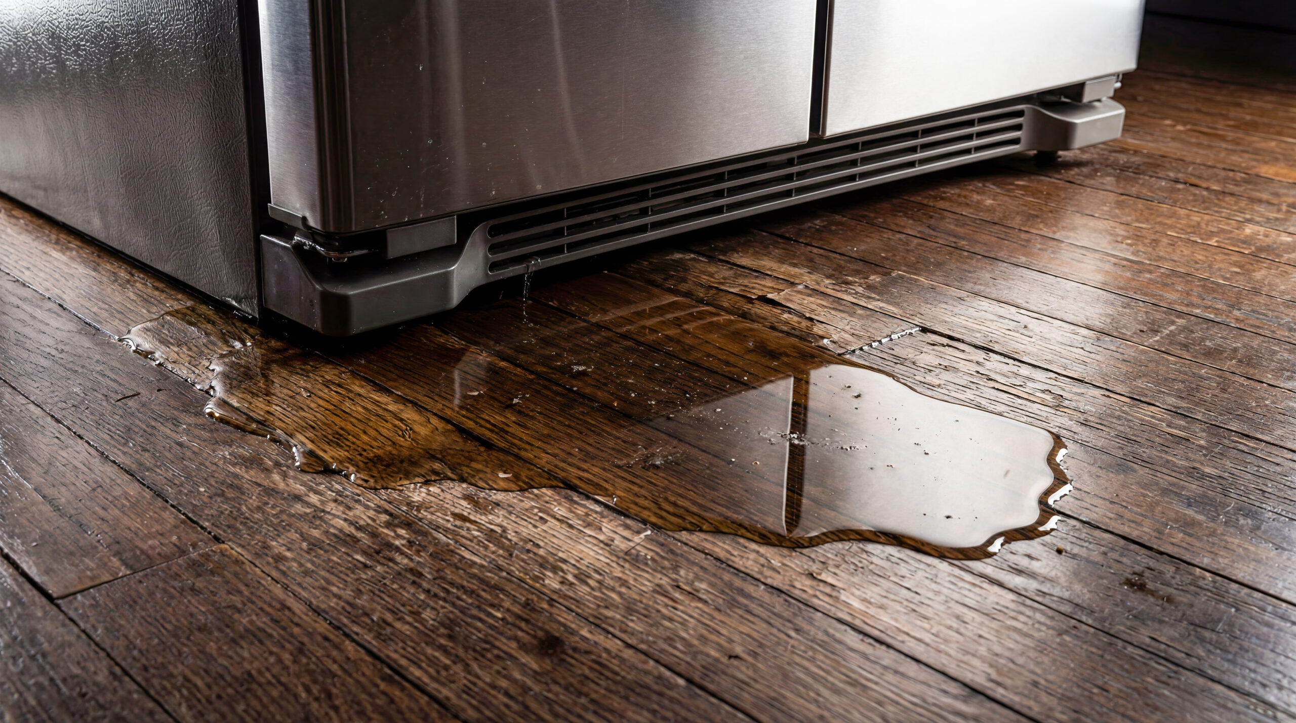 refrigerator leak water damage cleanup