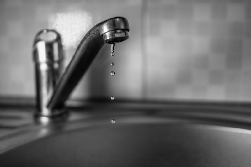 Sink dripping to prevent frozen pipes